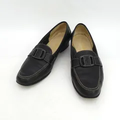 Salvatore Ferragamo / サルヴァトーレフェラガモ ◆ガンチーニ ローファー ブラック レザー レディース 【レディース/ガールズ/LADY/女性/婦人】【靴/クツ/シューズ/SHOES】 ブランド【中古】 