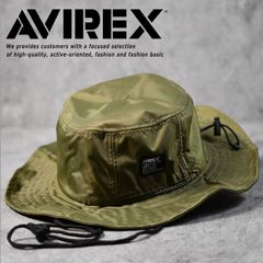 【AVIREX 限定】サファリハット メンズ 大きいサイズ 普通サイズ BIGサイズ アドベンチャーハット 釣り 帽子 ハット NEK AVIREX 限定 かっこいい アウトドア アビレックス 帽子 撥水加工 7987988 (35 カーキ)