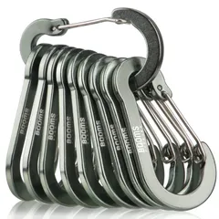 【特価セール】長さ7CM カラビナ 超軽量 CC5アルミ合金カラビナ 10個 Fishing Booms