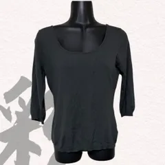 BUONA　GIORNATA　ボナジョルナータ　Tシャツ　七分袖　ブラック　フリーサイズ　薄手