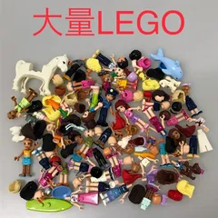中古 LEGO レゴ フレンズ  ミニドール　フィギュア　ミニフィグ　バラバラ　パーツ　大量　まとめ売り NP-469 ※ヘッド　トルソー　レッグ　ヘアー　小物　男の子　女の子　イルカ　白馬　他 465