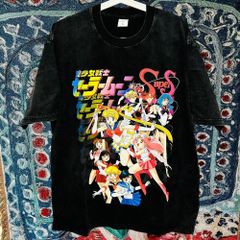 セーラームーン メンズtシャツ リプリント 昭和レトロ 可愛い 月野うさぎ 全力健康少女 セーラームーン 半袖 Tシャツ 夏 新品 アニメT L XL レトロ 個性的 奇抜  攻め 前衛的 ビンテージリプリント vintage riprint 古着