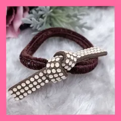 美品★ アッカacca ドレスポニー　リボンヘアゴム ベージュ オードリー ポニー （ヘアゴム・シュシュ）｜ACCA / アッカ