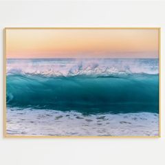 アートポスター 美しい海の波 夕焼けカラー おしゃれ インテリア 壁掛け リラックス 6682