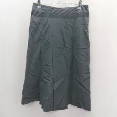 ◇ NEWYORKER 膝丈 台形 スカート サイズ11 ネイビー レディース E  【1406180068431】