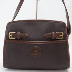 2404-3 ドゥーニー&バーク ショルダーバッグ DOONEY&BOURKE レザー製 ブラウン 上ZIP