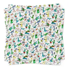 COLORFUL CANDY STYLE 新品  ランチクロス 給食ナフキン 45cm×45cm 2枚セット 恐竜タウンは大忙し 子供用 ナフキン 小学校 ランチョンマット 給食 ランチクロス お弁当包み 給食 ランチマット おしゃれ 小学生 小学校