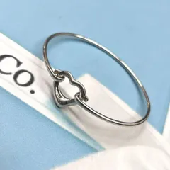 N 値下げ中【ヴィンテージ】109 ティファニー TIFFANY &Co エルサ ペレッティ オープンハート バングル シルバー 磨き ケア済み おしゃれ 可愛い お出かけ デート