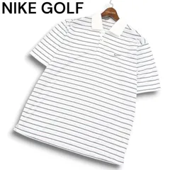 NIKE GOLF ナイキ ゴルフ 春夏 DRI-FIT 吸汗速乾 ロゴ刺繍★ ボーダー 半袖 ポロシャツ Sz.L メンズ