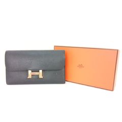 1303 M1011274393 HERMES エルメス  コンスタンス ロング 長財布 ブラック ヴォーエプソン レディース エントルピー