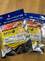 サンワサプライ カテゴリ6 LANケーブル 1m　２本セット