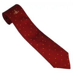 【新品】Vivienne Westwood ヴィヴィアンウエストウッド ネクタイ AW2021モデル 81050004 W001M H401-RED レッド シルク100％ 先幅 約8.5cm 送料無料 プレゼント ギフト メンズ