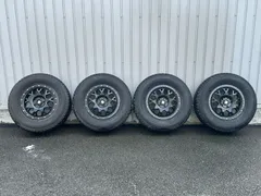 値下げ！ MLJ XTREME-J エクストリームJ XJ04 サテンブラック 17インチ ホイール 7.0J+42 5H/114.3 スタッドレスタイヤ GOODTEAR/グッドイヤー アイスナビSUV 265/70/R17 4本セット 中古品　①のサムネイル