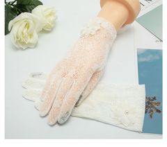 タイムセール！花柄 パープル　UVカット手袋 ドライブ用 　タッチパネル対応