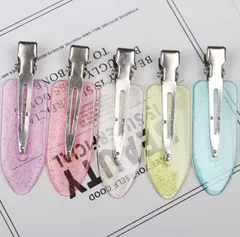 ラメ入り ヘアクリップ かわいい 前髪 5個セット 跡がつかないピン