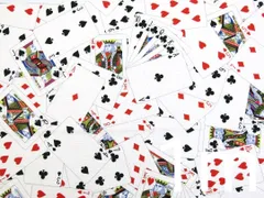 【ゆきちゃん限定】X354 トランプカードの大柄 コットン生地 1m