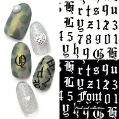[Free Shipping] Letter, Lock, Number Design, High Quality, Black, White, Gel Nails, Nail Supplies, Gel Stickers, Decoration Supplies, Easy to Apply, Gel Nail Stickers, Nail Art, Gel Nail Art, Nail Goods, Nail Studio [Letter Nail Stickers]