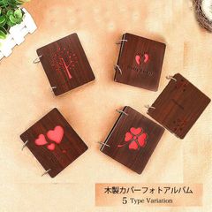 新品　フォトブック　チェキ　アルバム　木製　プレゼント　ギフト　メルカリショップ