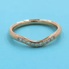 ティファニーカーブドバンドＫ18 9号　新品仕上げ　無傷未使用に近い　ダイヤ入り Tiffany & Co. - ティファニー カーブドバンド リング 指輪 9号