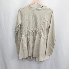 ◇ ⊇◎ ●未使用● OPAQUE.CLIP オペーク ドット クリップ 長袖 チュニック サイズM グレージュ系 レディース E  【1412090039393】