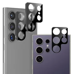 【新着商品】S24 Ultra SC-52E SCG26 レンズフィルム Galaxy galaxy s24 ultra カメラフィルム 】 ギャラクシーS24 Ultra レンズ保護フィルム 2.5D 日本旭硝子 ラウンドエッジ 加工 気泡無し 薄型 3枚セ