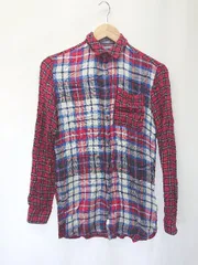 ◇ ◎ Θ φ TOMMY HILFIGER トミーヒルフィガー チェック柄 長袖 シャツ サイズ164 レッド キッズ 子供服 男の子 女の子 E  【1503040002700】