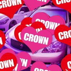 CROWN HEART PINK - クラウン ハート ピンク ステッカー