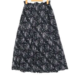 【美品】Simplicite シンプリシテェ 通年★ ペイズリー マキシ スカート Sz.F レディース 紺