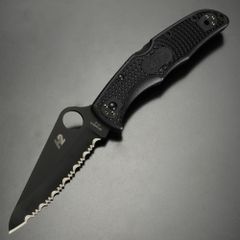 Spyderco 올 블랙 H-2 방청강 퍼시픽 솔트 2 파 칼날