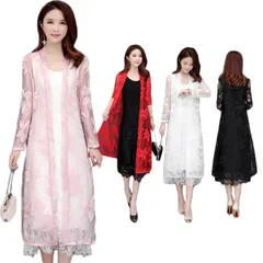 レースカーディガン レディース 夏 長袖 花柄 ロングカーディガン ミモレ丈 サマーカーディガン 夏新作 体型カバー 薄手 レース ゆったり フラワー uvカット送料無料 シンプル カジュアル おしゃ#luyy380