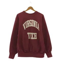 【中古】90s MVP スウェット サイズXXL USA製 レッド VIRGINIA TECH ヴィンテージ[19]