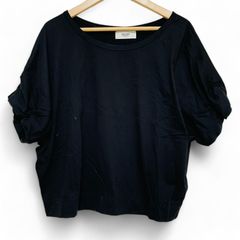 ビームスハート　トップス　半袖　ボリューム袖　黒　ブラック