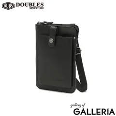 ダブルス ショルダーバッグ DOUBLES JYS ショルダーポーチ ミニショルダーバッグ 縦型 軽い 本革 小さめ メンズ レディース JYS-7356 BLACK