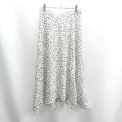 ◇ ⊂Φ UNITED ARROWS ユナイテッドアローズ レオパード柄 ロング フレア スカート サイズM アイボリー系 レディース E  【1410100055951】