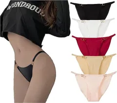 Kurop セット パンティ シームレス 無地 ソリッドカラー ローウエスト レディース 下着 パンツ ショーツ 通気性 女性( 5色5枚セット,  L)