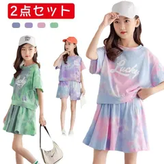 2点セット 韓国子供服 半袖Tシャツ スカート 女の子 学生 セットアップ 上下セット 夏服 スポーツ 子ども服 キッズ 女の子 ダンス衣装 ヒップホップ ジュニアスポーツウェア 運動着 通学着 かわ#kaka2529