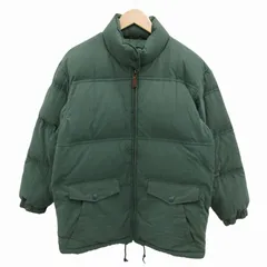 エディーバウアー EDDIE BAUER 90s ヴィンテージ 白タグ ダウンジャケット 中綿ブルゾン スタンドカラー ナイロン S 緑 グリーン /FF 1026