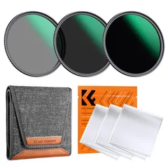 K&F Concept 77mm NDフィルターセット ND8+ND64+ND1000 減光量調整 減光フィルター AGC光学ガラス 低反射率 24層ナノコーティング 薄枠 撥水撥油防汚 フィルターケース付き 風景撮影に最適（NANO-D シリーズ）のサムネイル