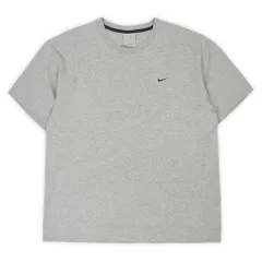 ナイキ NIKE 00s Y2K 2000年代 スウォッシュ ロゴ 刺繍 Tシャツ 定番 旧タグ USA ヴィンテージ アメリカ 古着 メンズ Tシャツ・カットソー 霜降りグレー L【中古】