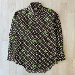 Redolick レドリック 茶色 幾何学模様 ヴィンテージシャツ