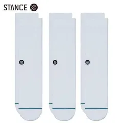STANCE ICON 3 PACK ソックス3足セット ホワイト 靴下 白 SOCKS White スタンス