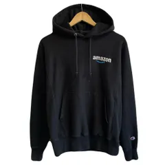 Champion チャンピオン フーディー パーカー ポケット付き 裏起毛 amazon アマゾン ワンポイント 刺繍 黒 ブラック Lサイズ No.U928