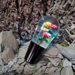 水中花 シフトノブ 10cm ギア クリスタル 当時物 アダプター付き 丸 球型 汎用 車 昭和 トラック レトロ 軽トラ デコトラ AT MT