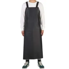 ☆ ブラック ☆ 防水エプロン lyap10254 メンズ 作業用エプロン 撥水 エプロン ロング 前掛け 業務用 ビニール 首かけ 首掛け 耐油防汚性 丈夫 耐久性 男性用 男女兼用 レディース シンプル 無地 ガーデニング DIY 洗車 給食 精肉