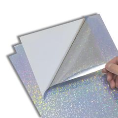 新品 ENN LLC ホログラムシート A4 透明 20枚 ラミネートフィルム インクジェット印刷可能 (五つ星)