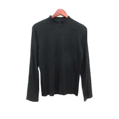 コムサデモードメン COMME CA DU MODE MEN ニット カットソー ハーフジップ 長袖 ウール 黒 ブラック /YK ■MOのサムネイル