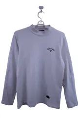 【美品】Callaway(キャロウェイ) 長袖モックネックシャツ 白 メンズ M C22233106 ゴルフ用品 2503-0324 中古
