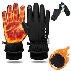 【新着商品】サイクリング 手袋 自転車グローブ バイクグローブ スキーグローブ 防寒グローブ 防寒 防風 保温 通気 防風グローブ】 冬用 厚手 革 長い袖 撥水加工 【2023冬の タッチパネル対応 ランニング スポーツ 登山 アウトドアグローブ 3D立体