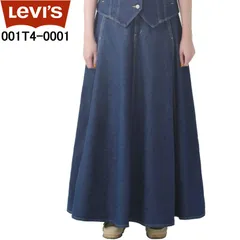 Levi's リーバイス 001T4-0001 XL SKIRT ダークインディゴ リーバイスデニムスカート ロングスカート ロングデニムスカート levis 001T40001 リーバイスデニムスカート かわいいカジュアルスタイル デニムロングスカート 新品
