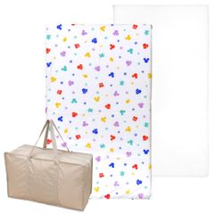 un doudou ディズニー お昼寝布団セット 3点セット 70×120cm ミッキーアイコン 白 綿100% 防水バッグ ネームタグ付 新品 全部洗える キッズ 子供 保育園 幼稚園 入園準備 雨の日も安心 通園バッグ 撥水バッグ OHF NZ1256-3